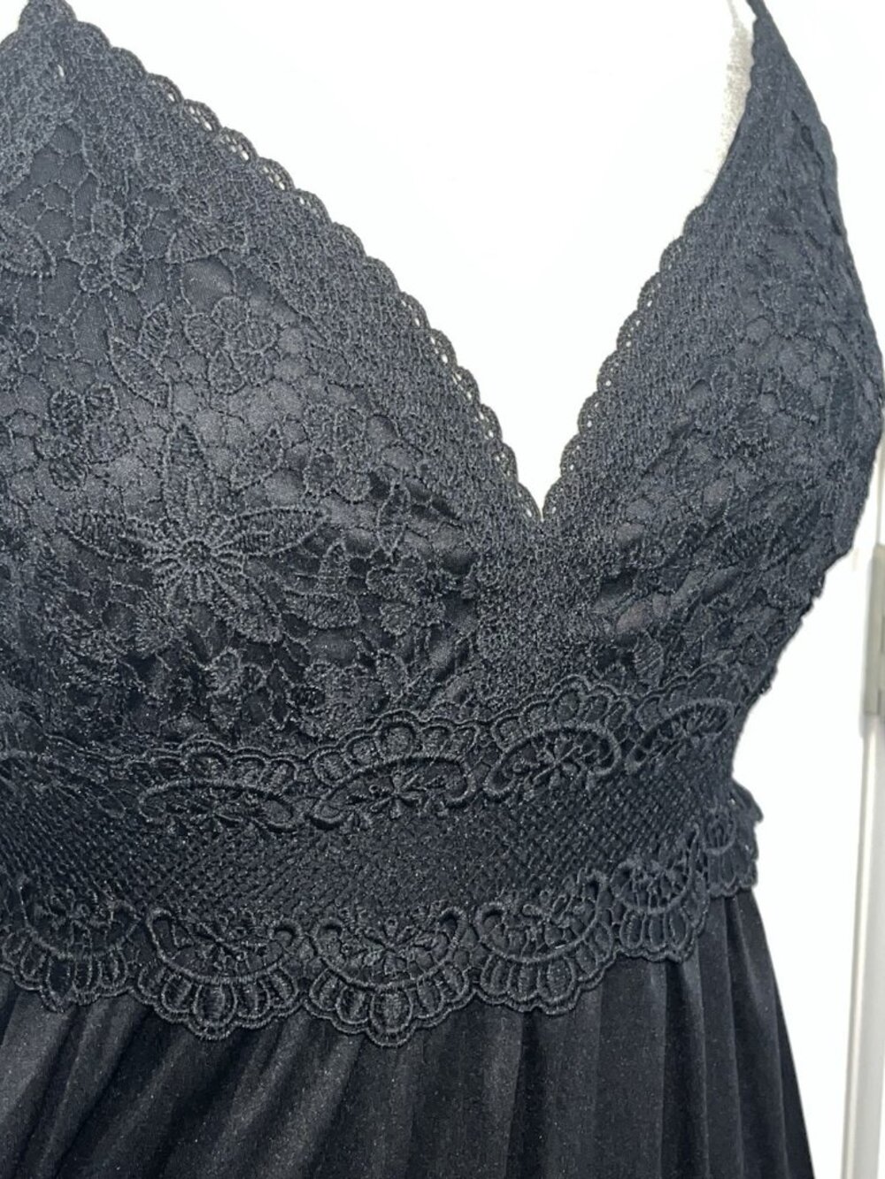 Whimsigoth Dark Fairy Cottagecore Lace Smocked Strappy Dress Emo Witchy Size M - Picture 5 of 16